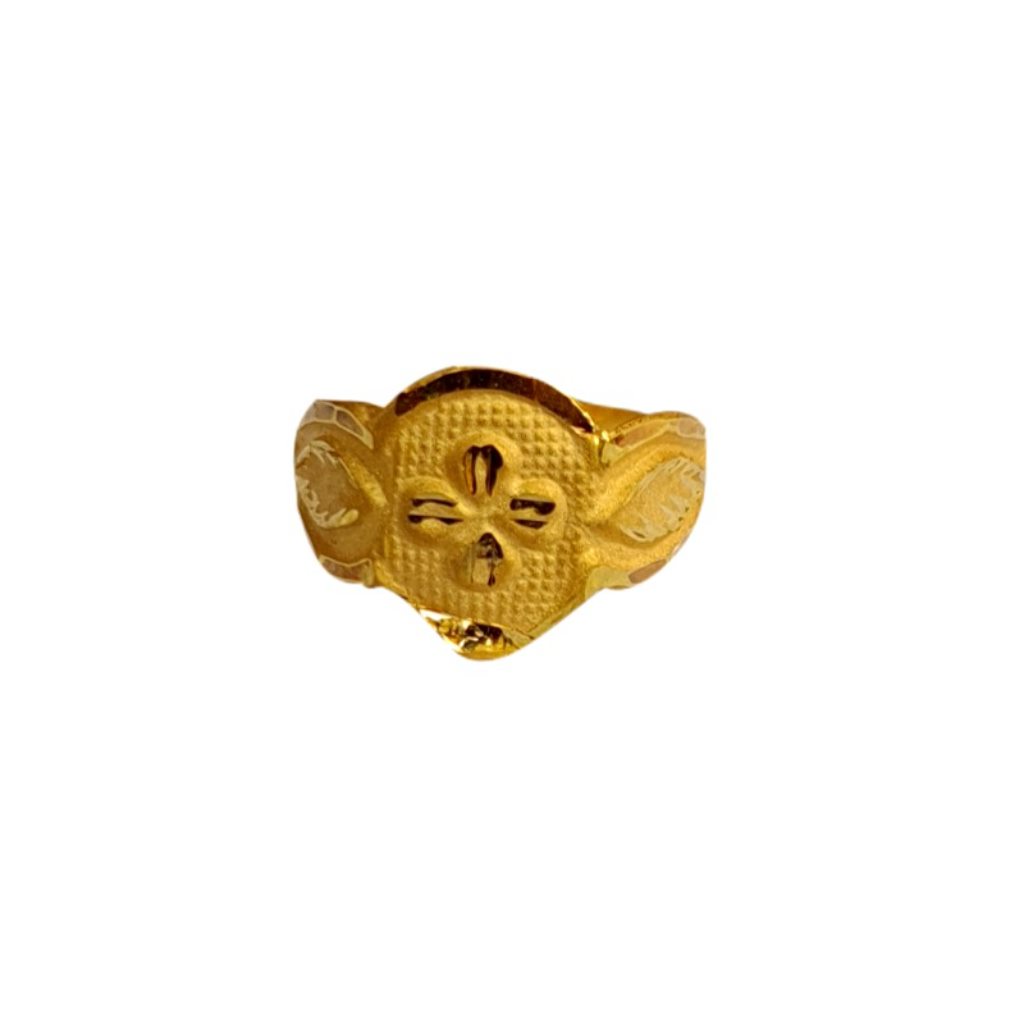 Solid 22K/18K/14K Fine Gold Certified Stamped Flower Design Kid's Ring