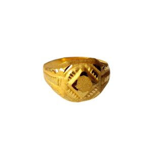 Solid 22K/18K/14K Fine Gold Certified Stamped Octagon Design Kid's Ring