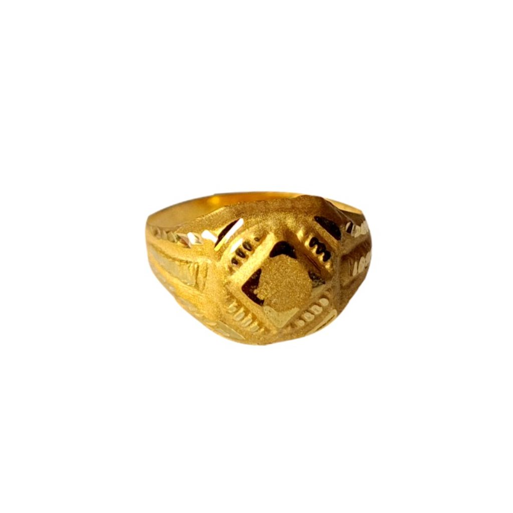 Solid 22K/18K/14K Fine Gold Certified Stamped Octagon Design Kid's Ring