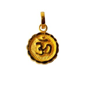 Solid 22K/18K/14K Fine Gold Certified Stamped Round Shape Design Pendant In 22 Carat,18 Carat and 14 Carat Fine Gold