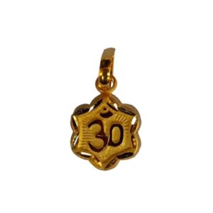Solid 22K/18K/14K Fine Gold Certified Stamped Flower Om Design Pendant In 22 Carat,18 Carat and 14 Carat Fine Gold