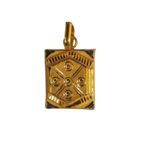 Solid 22K/18K/14K Fine Gold Certified Stamped Square Shape Design Pendant In 22 Carat,18 Carat and 14 Carat Fine Gold