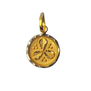 Solid 22K/18K/14K Fine Gold Certified Stamped Round Shape Design Pendant In 22 Carat,18 Carat and 14 Carat Fine Gold