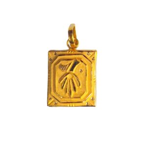 Solid 22K/18K/14K Fine Gold Certified Stamped Square Shape Design Pendant In 22 Carat,18 Carat and 14 Carat Fine Gold