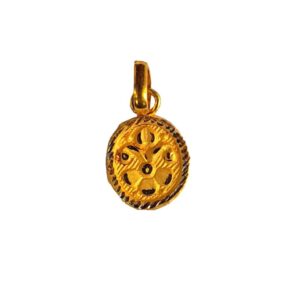 Solid 22K/18K/14K Fine Gold Certified Stamped Oval Shape Design Pendant In 22 Carat,18 Carat and 14 Carat Fine Gold