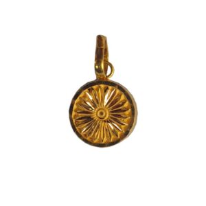 Solid 22K/18K/14K Fine Gold Certified Stamped Round Shape Design Pendant In 22 Carat,18 Carat and 14 Carat Fine Gold