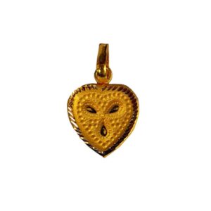 Solid 22K/18K/14K Fine Gold Certified Stamped Heart Shape Design Pendant In 22 Carat,18 Carat and 14 Carat Fine Gold