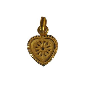 Solid 22K/18K/14K Fine Gold Certified Stamped Heart Shape Design Pendant In 22 Carat,18 Carat and 14 Carat Fine Gold