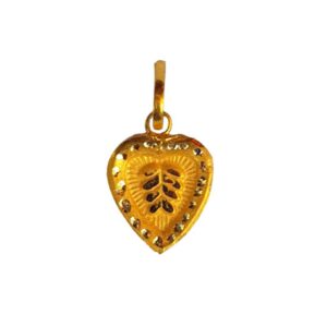 Solid 22K/18K/14K Fine Gold Certified Stamped Heart Shape Design Pendant In 22 Carat,18 Carat and 14 Carat Fine Gold
