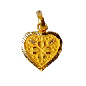 Solid 22K/18K/14K Fine Gold Certified Stamped Heart Shape Design Pendant In 22 Carat,18 Carat and 14 Carat Fine Gold