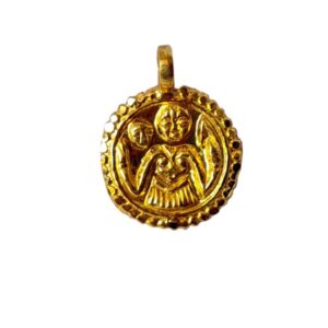 Solid 22K/18K/14K Fine Gold Certified Stamped Round Shape Design Pendant In 22 Carat,18 Carat and 14 Carat Fine Gold