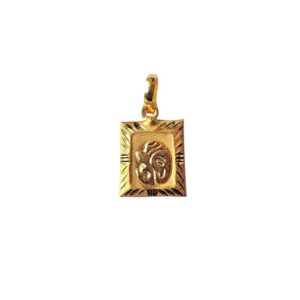Solid 22K/18K/14K Fine Gold Certified Stamped Square Shape Design Pendant In 22 Carat,18 Carat and 14 Carat Fine Gold