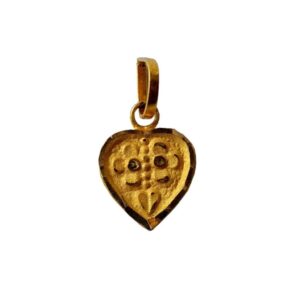 Solid 22K/18K/14K Fine Gold Certified Stamped Heart Shape Design Pendant In 22 Carat,18 Carat and 14 Carat Fine Gold