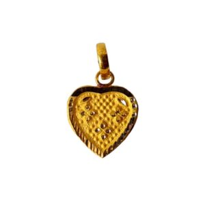 Solid 22K/18K/14K Fine Gold Certified Stamped Heart Shape Design Pendant In 22 Carat,18 Carat and 14 Carat Fine Gold