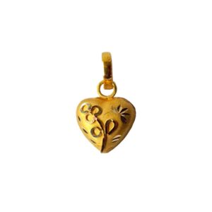 Solid 22K/18K/14K Fine Gold Certified Stamped Heart Shape Design Pendant In 22 Carat,18 Carat and 14 Carat Fine Gold