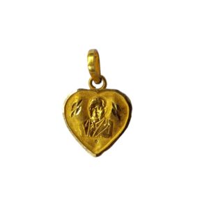 Solid 22K/18K/14K Fine Gold Certified Stamped Heart Shape Design Pendant In 22 Carat,18 Carat and 14 Carat Fine Gold