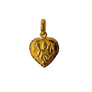Solid 22K/18K/14K Fine Gold Certified Stamped Heart Shape Design Pendant In 22 Carat,18 Carat and 14 Carat Fine Gold