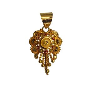 Solid 22K/18K/14K Fine Gold Certified Stamped Flower Chain Design Pendant In 22 Carat,18 Carat and 14 Carat Fine Gold