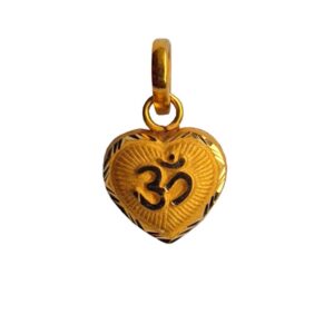 Solid 22K/18K/14K Fine Gold Certified Stamped Heart Shape Design Pendant In 22 Carat,18 Carat and 14 Carat Fine Gold