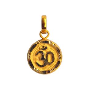 Solid 22K/18K/14K Fine Gold Certified Stamped Round Shape Design Pendant In 22 Carat,18 Carat and 14 Carat Fine Gold
