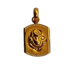Solid 22K/18K/14K Fine Gold Certified Stamped Ganesha Design Pendant In 22 Carat,18 Carat and 14 Carat Fine Gold