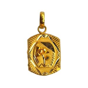 Solid 22K/18K/14K Fine Gold Certified Stamped Ganesha Design Pendant In 22 Carat,18 Carat and 14 Carat Fine Gold