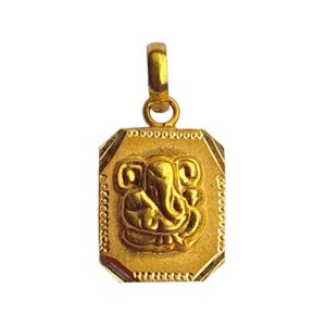 Solid 22K/18K/14K Fine Gold Certified Stamped Square Design Pendant In 22 Carat,18 Carat and 14 Carat Fine Gold
