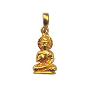 Solid 22K/18K/14K Fine Gold Certified Stamped Lord Buddha Design Pendant In 22 Carat,18 Carat and 14 Carat Fine Gold