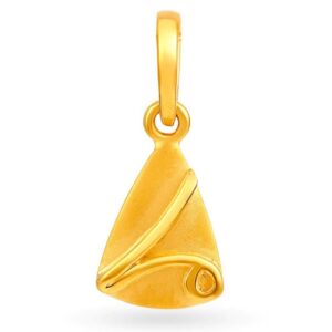 Solid 22K/18K/14K Fine Gold Certified Stamped Abstract Design Pendant In 22 Carat,18 Carat and 14 Carat Fine Gold