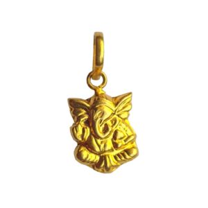 Solid 22K/18K/14K Fine Gold Certified Stamped Ganesha Design Pendant In 22 Carat,18 Carat and 14 Carat Fine Gold