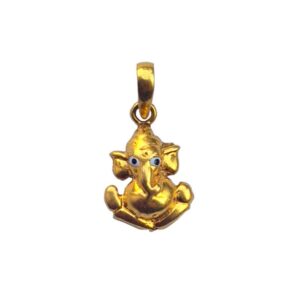 Solid 22K/18K/14K Fine Gold Certified Stamped Ganesha Design Pendant In 22 Carat,18 Carat and 14 Carat Fine Gold