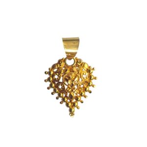 Solid 22K/18K/14K Fine Gold Certified Stamped Heart Carved Design Pendant In 22 Carat,18 Carat and 14 Carat Fine Gold
