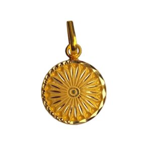Solid 22K/18K/14K Fine Gold Certified Stamped Oval Unique Design Pendant In 22 Carat,18 Carat and 14 Carat Fine Gold