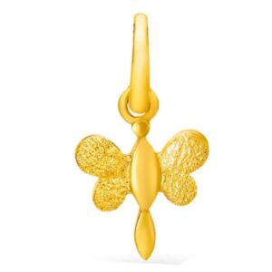 Solid 22K/18K/14K Fine Gold Certified Stamped Unique Butterfly Design Pendant In 22 Carat,18 Carat and 14 Carat Fine Gold