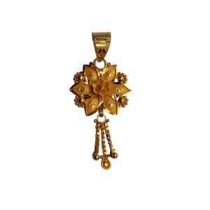Solid 22K/18K/14K Fine Gold Certified Stamped Unique Chain Design Pendant In 22 Carat,18 Carat and 14 Carat Fine Gold