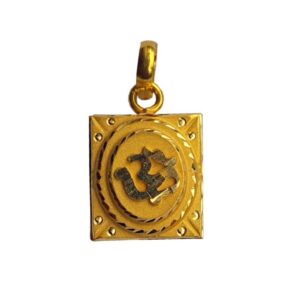 Solid 22K/18K/14K Fine Gold Certified Stamped Square Shape Design Pendant In 22 Carat,18 Carat and 14 Carat Fine Gold