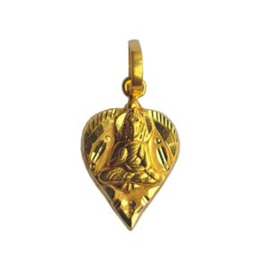 Solid 22K/18K/14K Fine Gold Certified Stamped Heart Buddha Design Pendant In 22 Carat,18 Carat and 14 Carat Fine Gold
