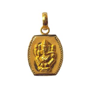 Solid 22K/18K/14K Fine Gold Certified Stamped Ganesha Design Pendant In 22 Carat,18 Carat and 14 Carat Fine Gold