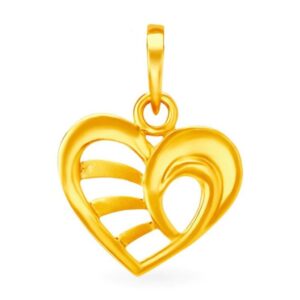 Solid 22K/18K/14K Fine Gold Certified Stamped Stunning Heart Design Pendant In 22 Carat,18 Carat and 14 Carat Fine Gold