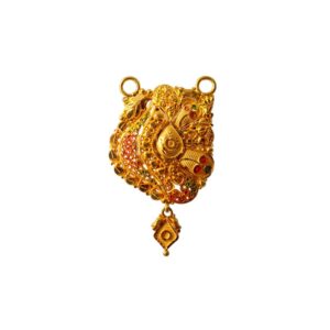 Solid 22K/18K/14K Fine Gold Certified Stamped Abstract Design Pendant In 22 Carat,18 Carat and 14 Carat Fine Gold