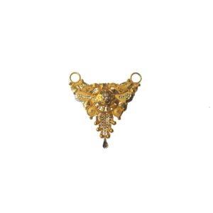 Solid 22K/18K/14K Fine Gold Certified Stamped Abstract Design Pendant In 22 Carat,18 Carat and 14 Carat Fine Gold