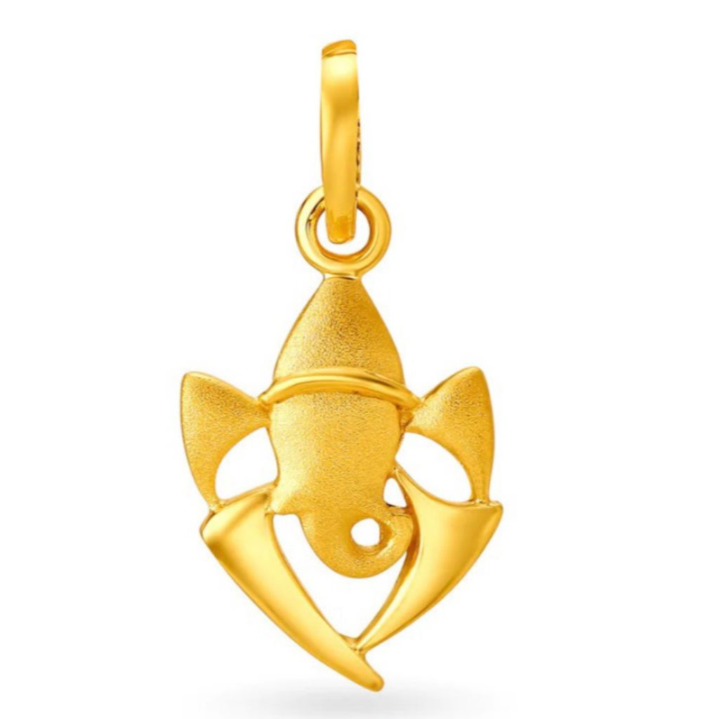 Solid 22K/18K/14K Fine Gold Certified Stamped Beautiful Ganesha Shape Design Pendant In 22 Carat,18 Carat and 14 Carat Fine Gold