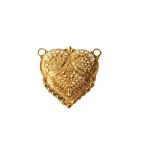 Solid 22K/18K/14K Fine Gold Certified Stamped Unique Carved Design Pendant In 22 Carat,18 Carat and 14 Carat Fine Gold