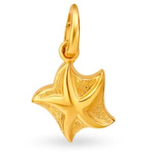 Solid 22K/18K/14K Fine Gold Certified Stamped Adorable Starfish Design Pendant In 22 Carat,18 Carat and 14 Carat Fine Gold