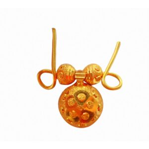 Solid 22K/18K/14K Fine Gold Certified Stamped Carved Design Pendant In 22 Carat,18 Carat and 14 Carat Fine Gold