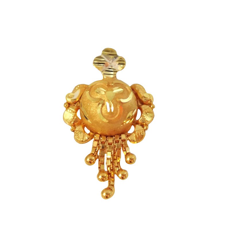Solid 22K/18K/14K Fine Gold Certified Stamped Unique Chain Design Pendant
