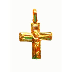 Solid 22K/18K/14K Fine Gold Certified Stamped Elegant Divine Cross Design Pendant In 22 Carat,18 Carat and 14 Carat Fine Gold