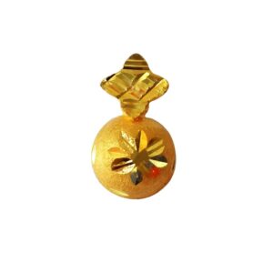 Solid 22K/18K/14K Fine Gold Certified Stamped Small Carved Design Pendant In 22 Carat,18 Carat and 14 Carat Fine Gold