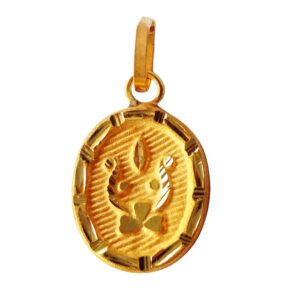 Solid 22K/18K/14K Fine Gold Certified Stamped Elegant Abstract Design Pendant In 22 Carat,18 Carat and 14 Carat Fine Gold