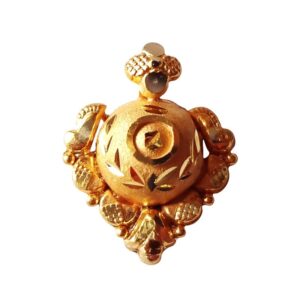 Solid 22K/18K/14K Fine Gold Certified Stamped 3D Round Dorla Design Pendant